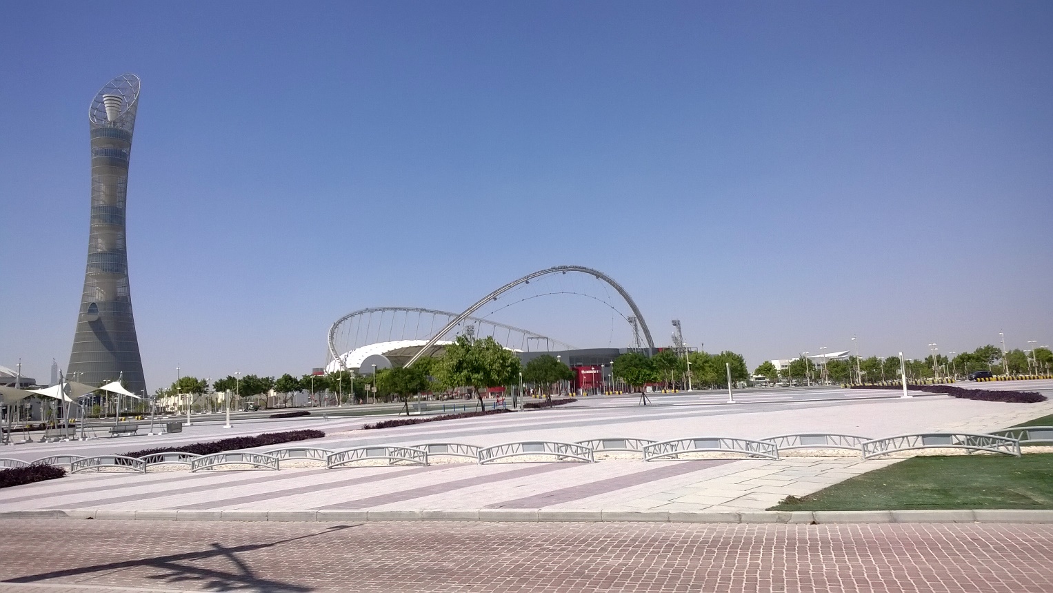 حديقة اسباير من أجمل حدائق قطر.